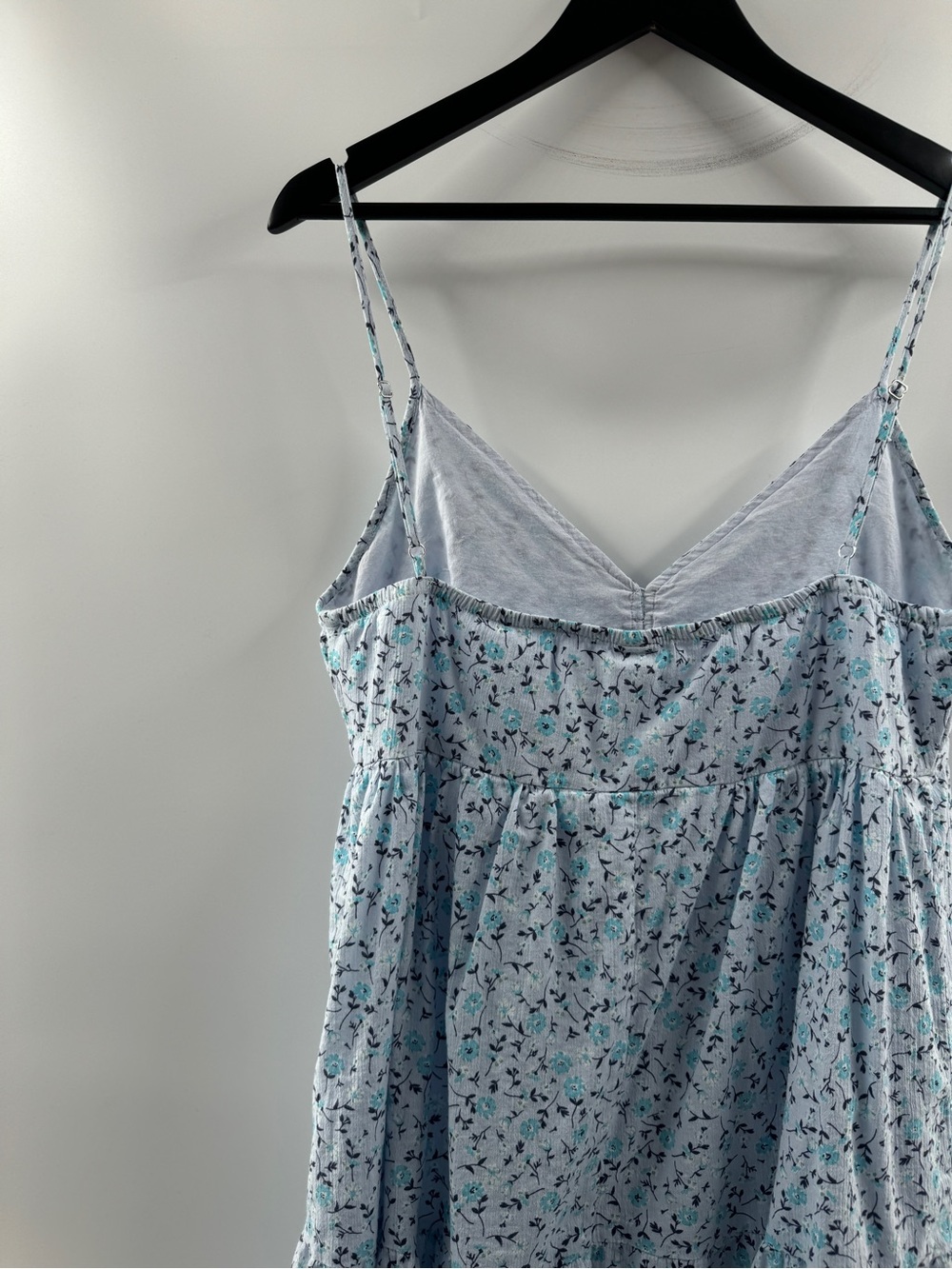 Wild Fable Light Blue Floral Tiered Mini Dress – Women's Large - Picture 7 of 8